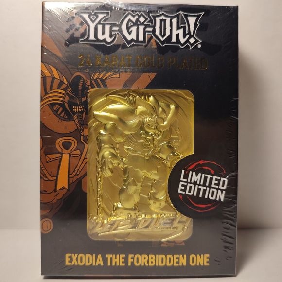 Yugioh Exodia The Forbidden One Metal Card 24k Gold Plated Ingot Official Item - Picture 1 of 4
